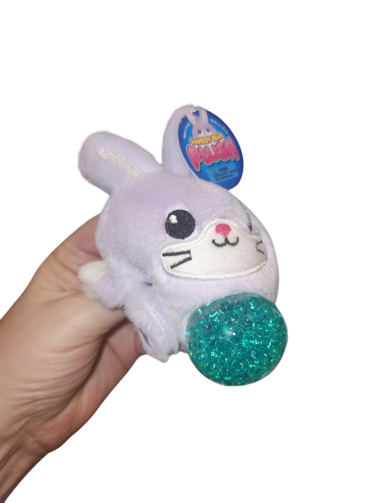 One Squeezy Bead Plush Easter Bunny (Random Color Selection)