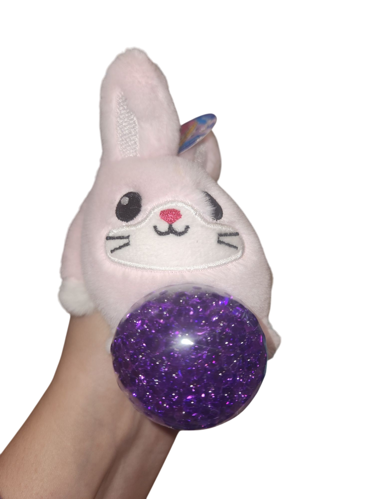 One Squeezy Bead Plush Easter Bunny (Random Color Selection)