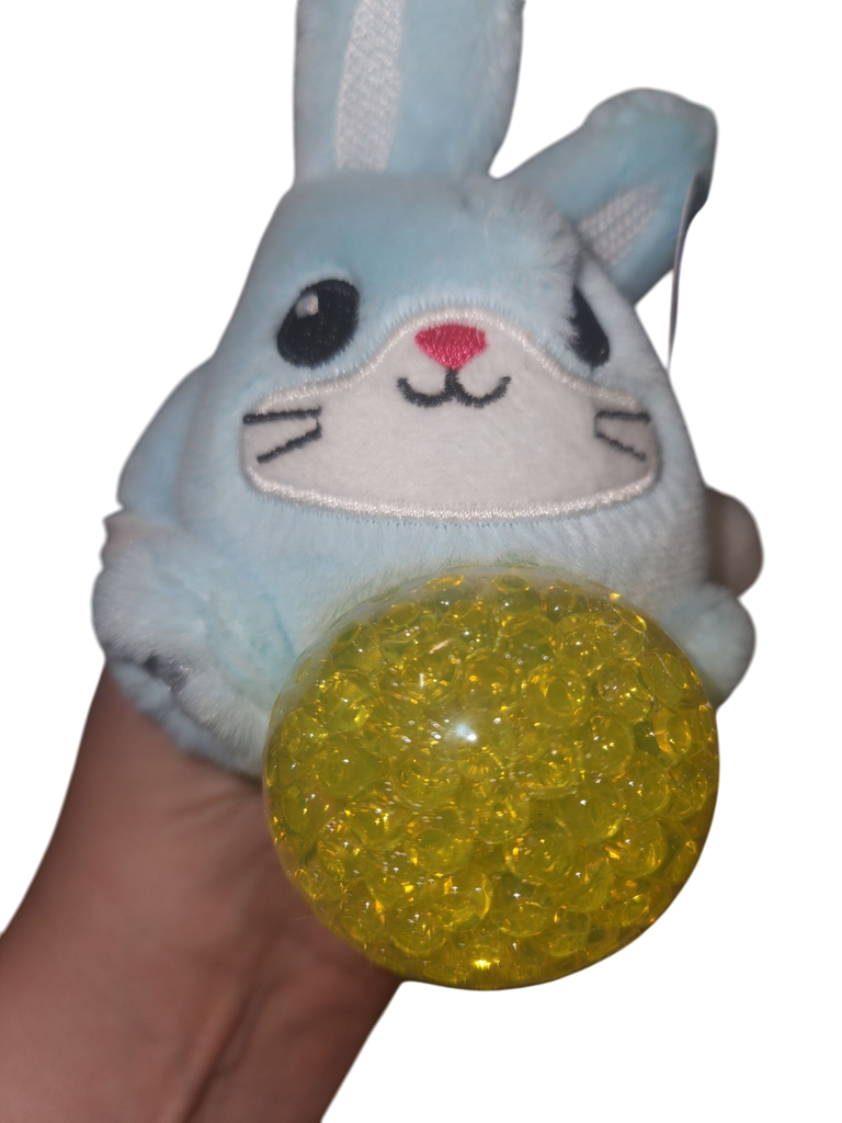 One Squeezy Bead Plush Easter Bunny (Random Color Selection)