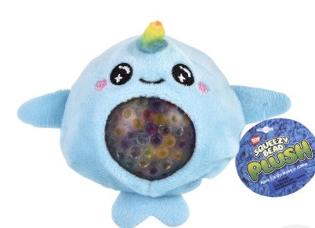 Narwhal Squeezy Bead Plush