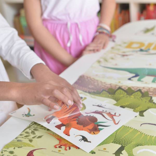 POPPIK - Discovery Poster with Stickers - Dinosaurs