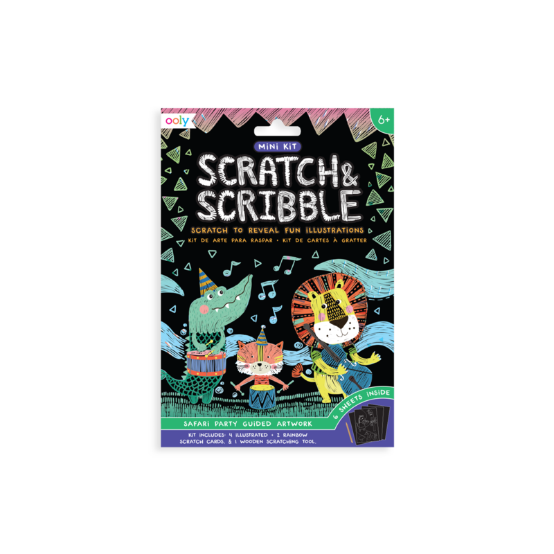 Mini Scratch & Scribble Art Kit: Safari Party