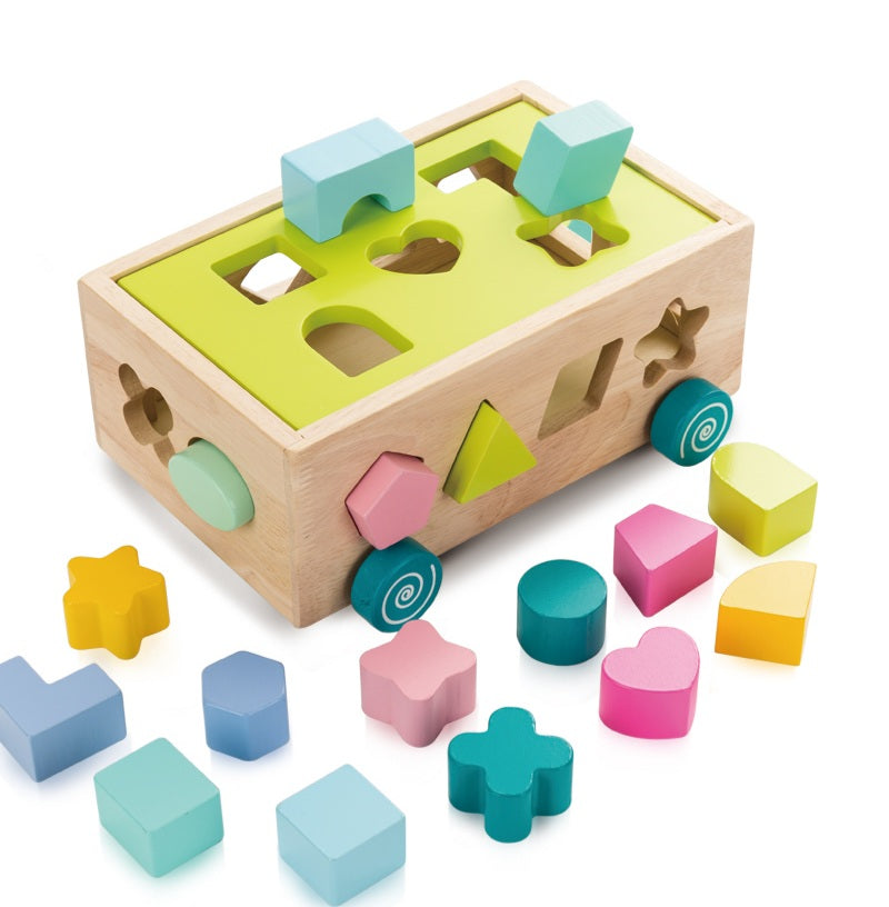 Wooden Toy Car Shape Sorter – Green Beans Toys