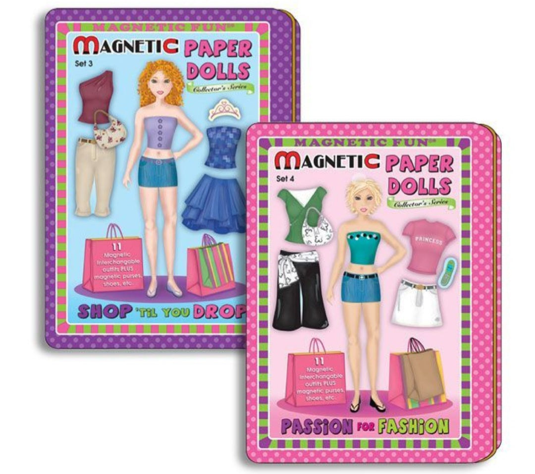 Magnetic Paper Dolls Collector's Series Set 3 Shop 'Til You Drop 40 Magnet  Pcs.