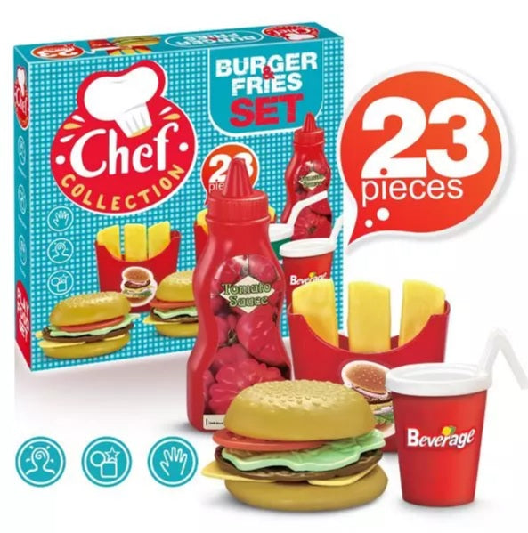 Toy Chef Burger and Fries – Green Set Beans Toys