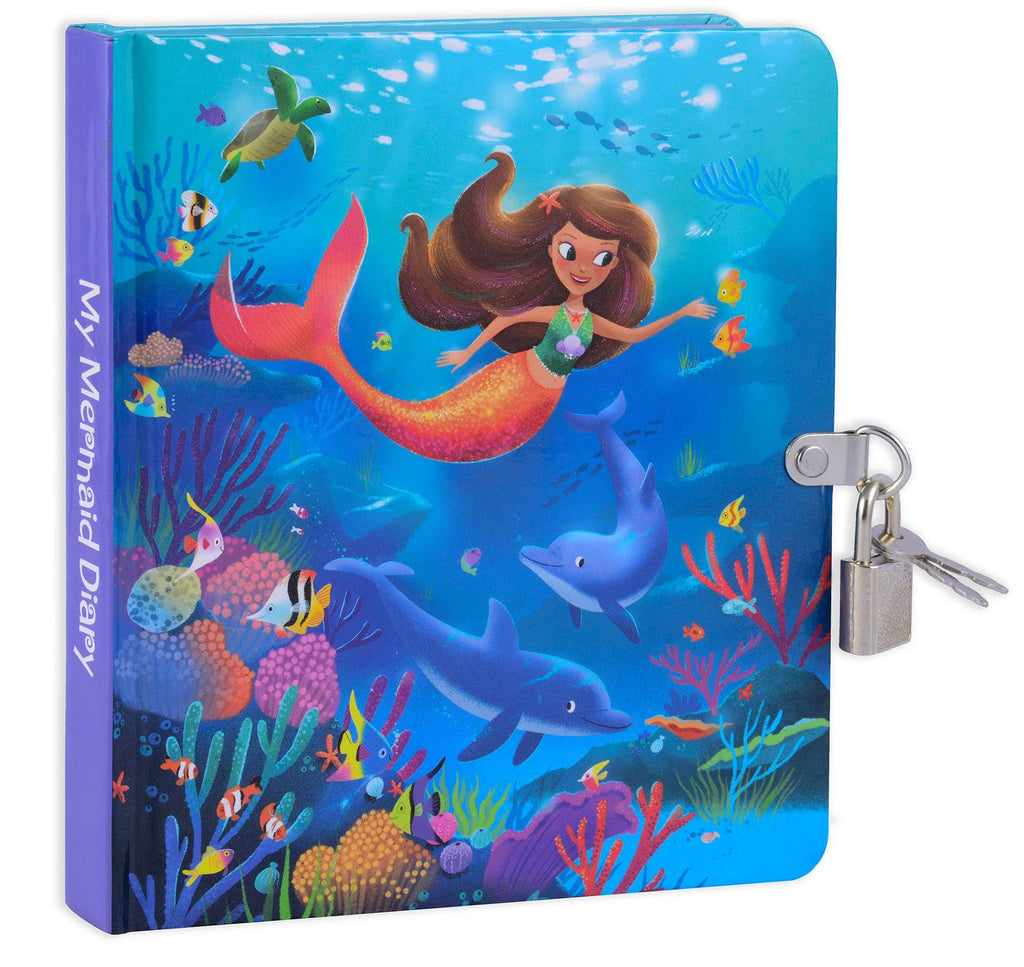 Mollybee Kids - Mermaid Glow in the Dark Lock and Key Diary