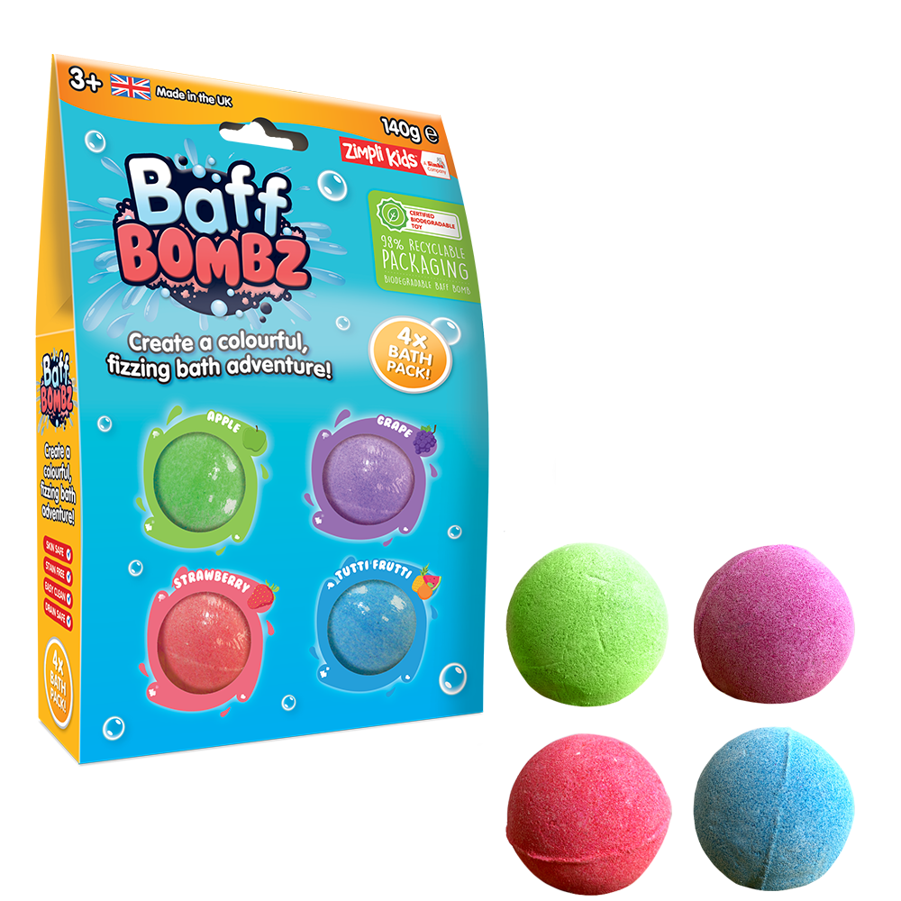 Fidget Bomb Zimpli Kids Ltd - Vibrant Round Baff Bombz Fizzing Bath Bomb Toy ...