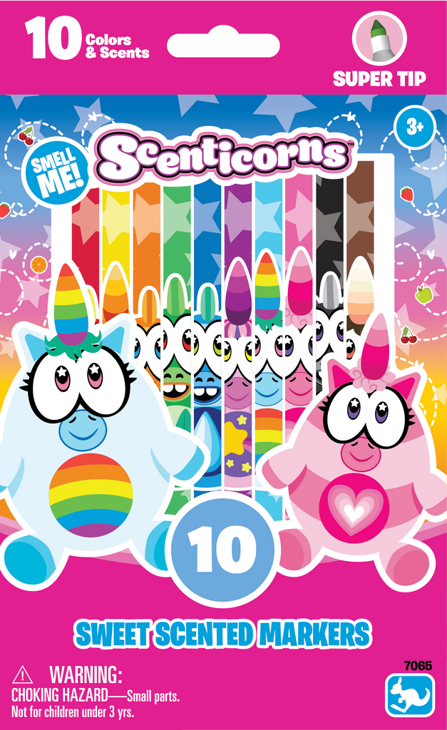Kangaru Toys & Stationery - SCENTICORNS® Scented Stationery Super Tip Scented Markers 10ct.