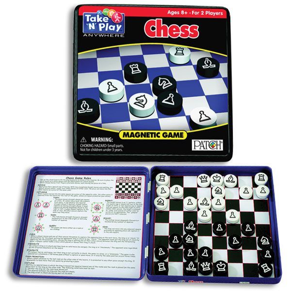 Chess - Magnetic - Game Tin - Play/Store In Tin - Play Anywhere Anytime  Games