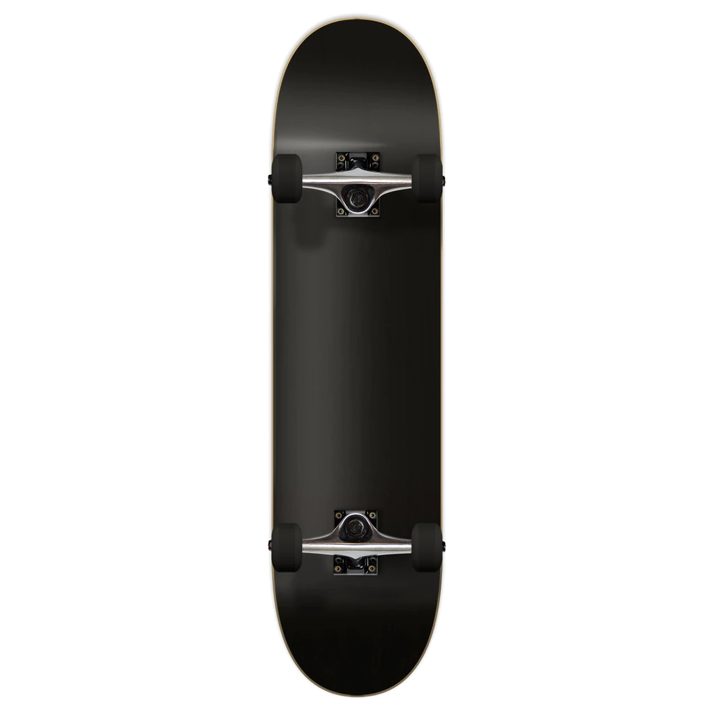 Yocaher Skateboards - Blank 7.75" Complete Skateboard - Stained Black