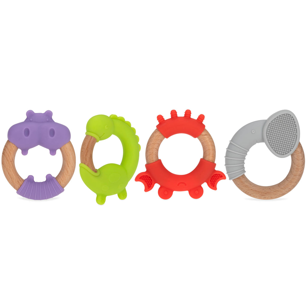 Nuby - Natural Teether Wood+Silicone Teethers