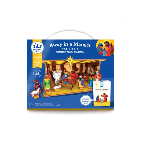 Storytime Toys - Away in a Manger Children's Nativity Book and Playset