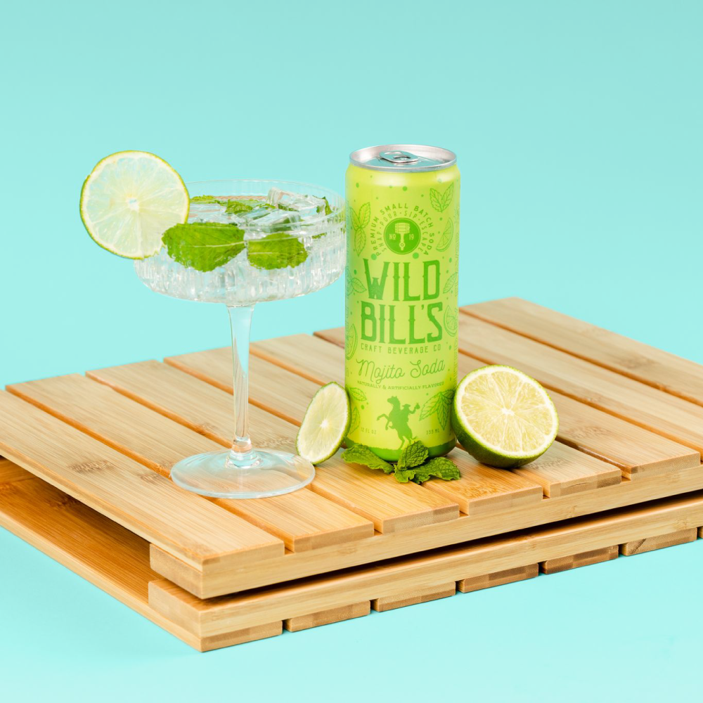 Wild Bill’s Craft Beverage Co. - Mojito Mocktail - Premium Cane Sugar Soda