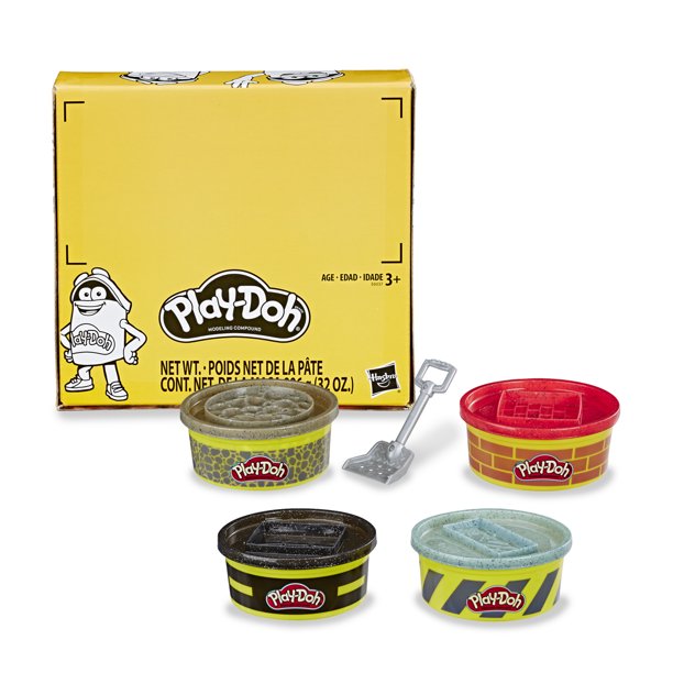 Play-Doh Wheels Buildin' Compound Playset 4-Pack of Extra Large Cans (32 Ounces Total)