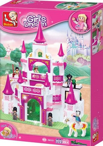 Sluban Blocks Girl's Dream Castle Building Brick Kit 508 Pieces