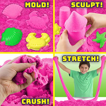 Zzand Stretch Sand by Creative Kids Stretchy Sand Kit with Molding Tools for Kids