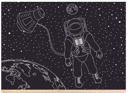 Imagination Starters Chalkboard Astronaut Placemat