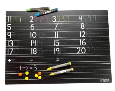 Imagination Starters Chalkboard Numbers Practice Placemat 12"x17"