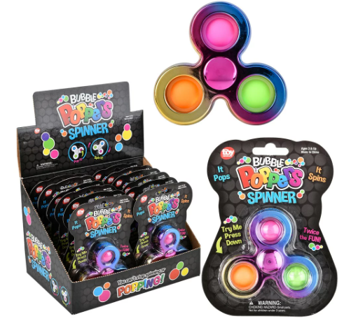 Metallic Rainbow Bubble Popper Spinner