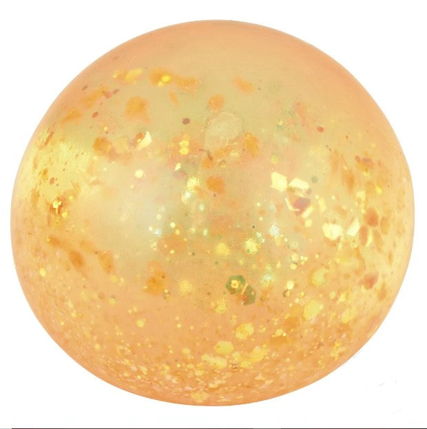 Squeezy Glitter Sugar Ball Orange