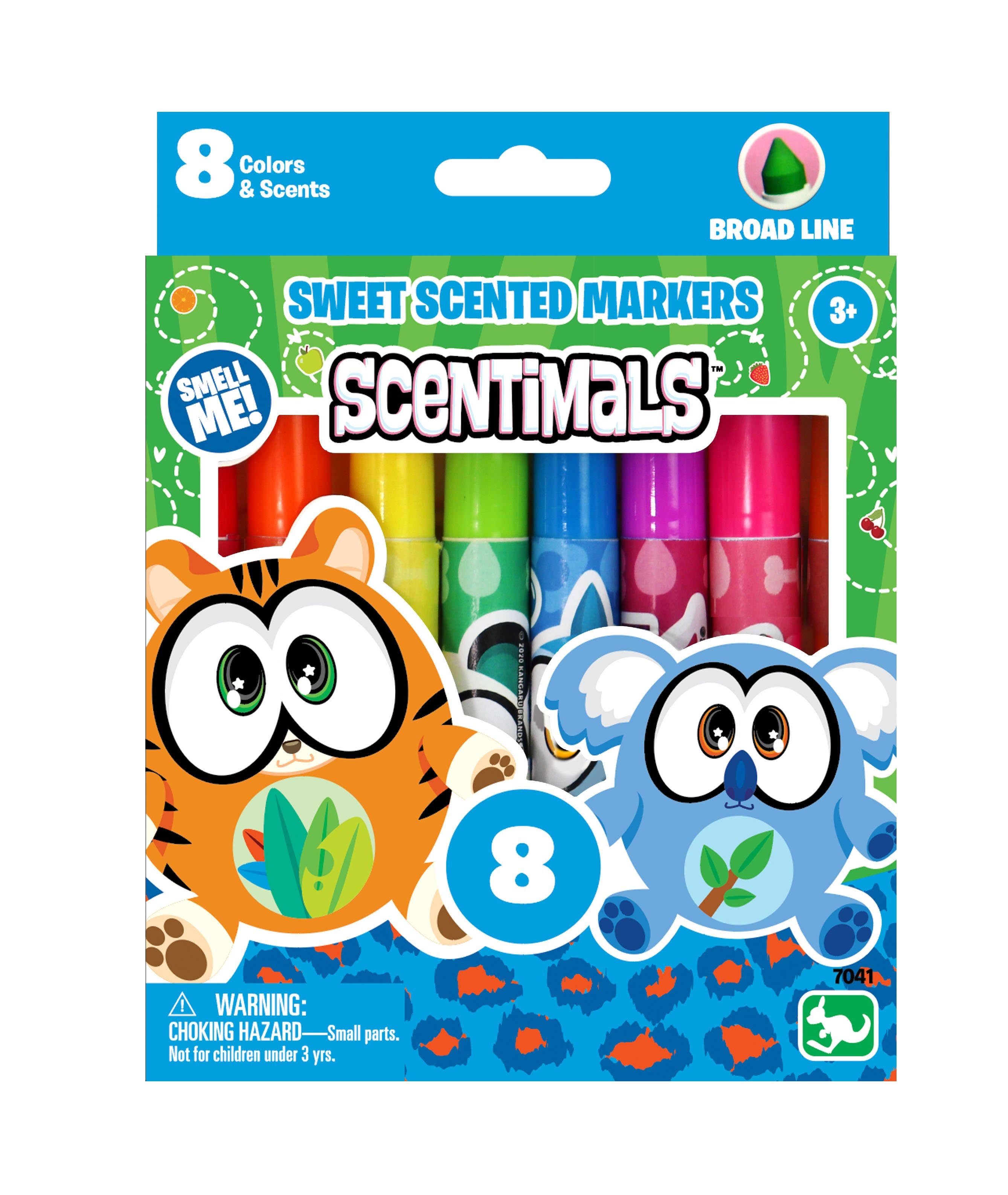 Scentimals Sweet Scented Markers - Smelly Markers Washable for Kids - Silly Scents Markers Set - 8 ct