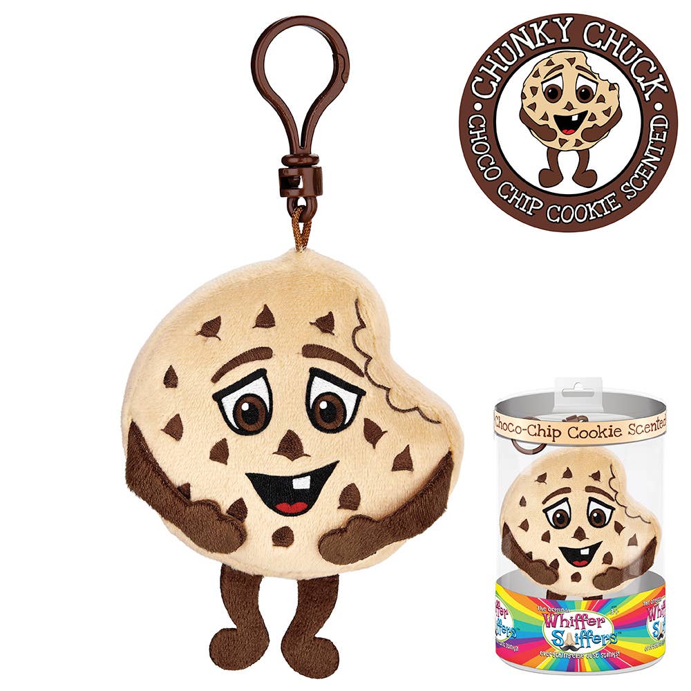 Whiffer Sniffer - Chunky Chuck chocolate chip cookie scented backpack clip
