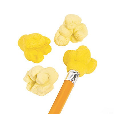 Popcorn Eraser Pencil Topper