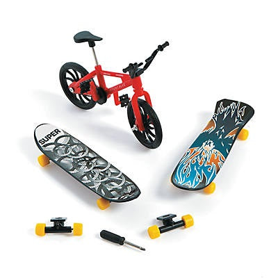 Play On™ Finger Skateboards and Bike